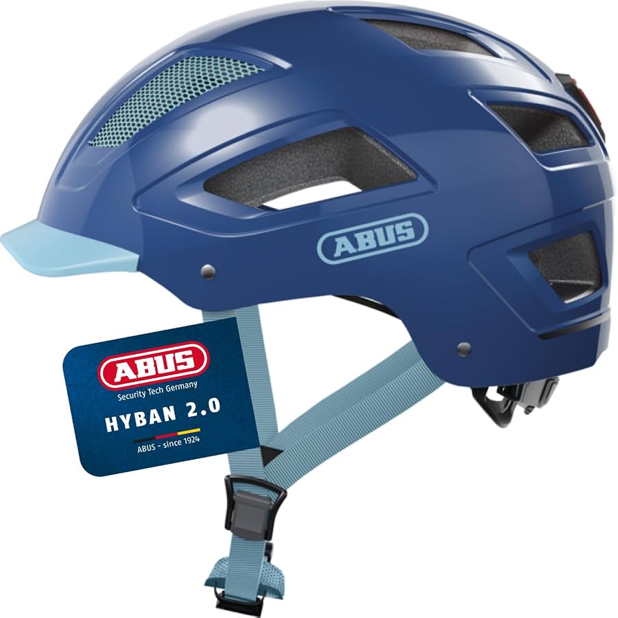 abus-fahrradhelm-476lut-1.jpg ABUS Stadthelm Hyban 2.0 Fahrradhelm mit Rücklicht, ABS Hartschale, guter Passform für Damen und Herren : Amazon.de: Sport & Freizeit – Bild 1