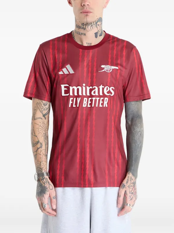 arsenal-trikot-065jiy.webp Adidas Gestreiftes Arsenal FC Warm up Jersey Trikot | Rot | FARFETCH DE – Bild 1