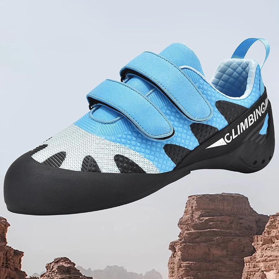 boulderschuhe-703qsw-1.jpg Wizeny Kletterschuhe Herren Anfänger Leichte rutschfeste Boulderschuhe professionelle Kletterschuhe für drinnen und draußen,Blau,34 EU : Amazon.de: Fashion – Bild 1