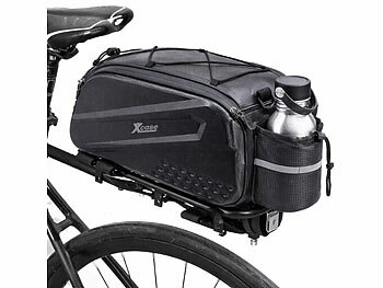 Produktbild JX-8084 Xcase 4er Set 2in1 Fahrrad Gepäckträgertasche, 10 Liter, Trageriemen, PU – Bild 1