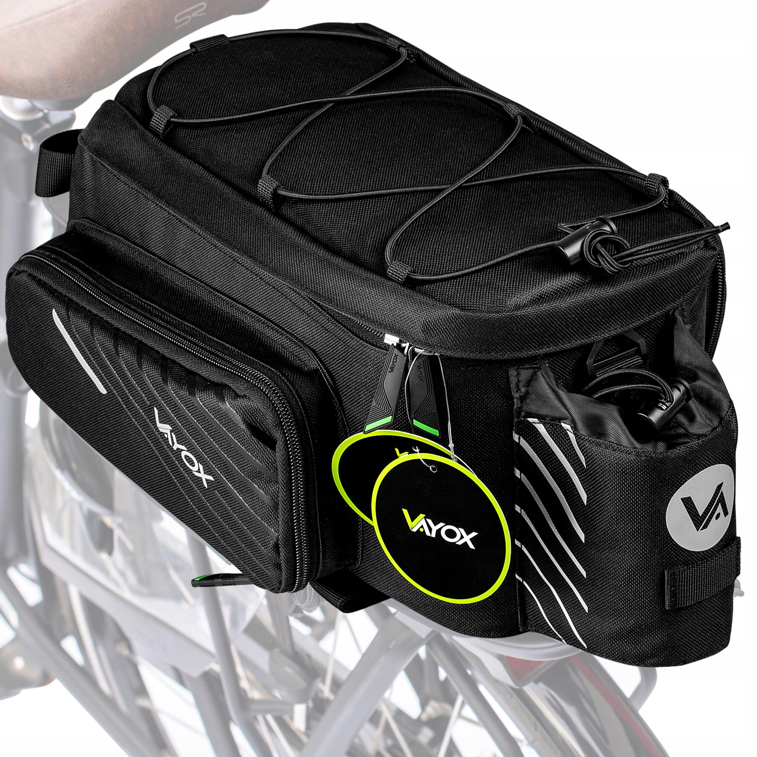 fahrrad-gepaecktraegertasche-888pxl.jpg Gepäckträgertasche für Fahrrad VAYOX VA0171, wasserdicht, faltbar, 12L | Decathlon – Bild 1