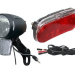 LED Fahrrad Lampen Set Nabendynamo 80 Lux Standlicht & LED Rücklicht Beleuchtung | eBay.de