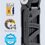 AARON Fahrradschloss sicheres Faltschloss Stufe 14, patentiertes Hochsicherheitsschloss mit Halterung leichtes Fahrrad schloss mit Schlüssel für E Bike, Rennrad, Motorrad, MTB in schwarz | Bicycle locks | Accessories | Trailtoys Shop