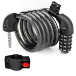 Fahrradschloss mit Zahlencode 120CM / 12MM Fahradschloß Kabelschloss Sicherheitsstufe Sehr Hoch Mit 5 Stellig Code Kombination, Anti Diebstahl Zahlenschloss Fahrrad Schloss Cable : Amazon.de: Sport & Freizeit