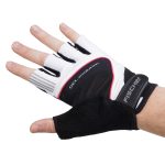 FISCHER Fahrrad Fahrradhandschuhe Fahrrad Handschuhe GEL Handschuhe Halbfinger Weiß Halbfinger Herren Damen Mountain Bike MTB Sport Größe S M