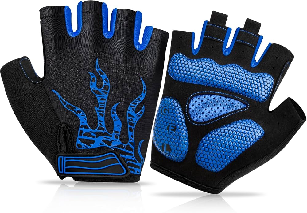 fahrradhandschuhe-herren-388zuc-1.jpg Fahrradhandschuhe Herren & Damen MTB Handschuhe Fitness Handschuhe Stoßdämpfend Halbfinger Fahrrad Handschuhe Sommer Sporthandschuhe mit ... – Bild 1