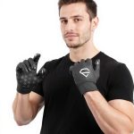 EGREGIE Herren Fahrrad Handschuhe mit Fleecefutter Lauf Handschuhe mit Smartphone Handy Touchfunktion Sport Handschuhe Schwarz