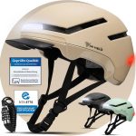 MIVELO Fahrradhelm Damen Herren Erwachsene mit Licht inkl. Helmschloss, NTA Zertifiziert bis 45km/h, Helm geeignet für E Bike & S Pedelec, Radhelm Ultraleicht & sicher, Unisex (Beige, M (54 58cm)) : Amazon.de: Sport & Freizeit