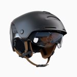 Fahrradhelm City CBH 900 Visier und Rücklicht schwarz