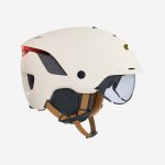 Fahrradhelm City CBH 900 Visier und Rücklicht beige | Decathlon
