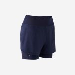 Fahrradhose kurz MTB Essential Damen blau