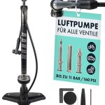 AARON Sport One – Fahrradpumpe / Standpumpe für alle Ventile mit Manometer