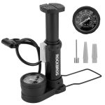ROCKBROS Fahrradpumpe mit Manometer Pumpe mit 3 Aufsätzen 100 psi / 7 bar