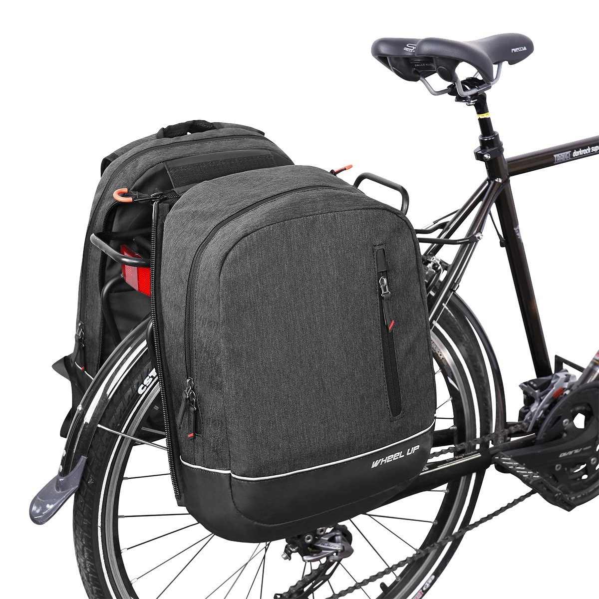 fahrradrucksack-gepaecktraeger-274ofe.jpg MidGard Gepäckträgertasche Fahrrad Tasche Rucksack für Gepäckträger, inkl. Regenschutzhülle – Bild 1