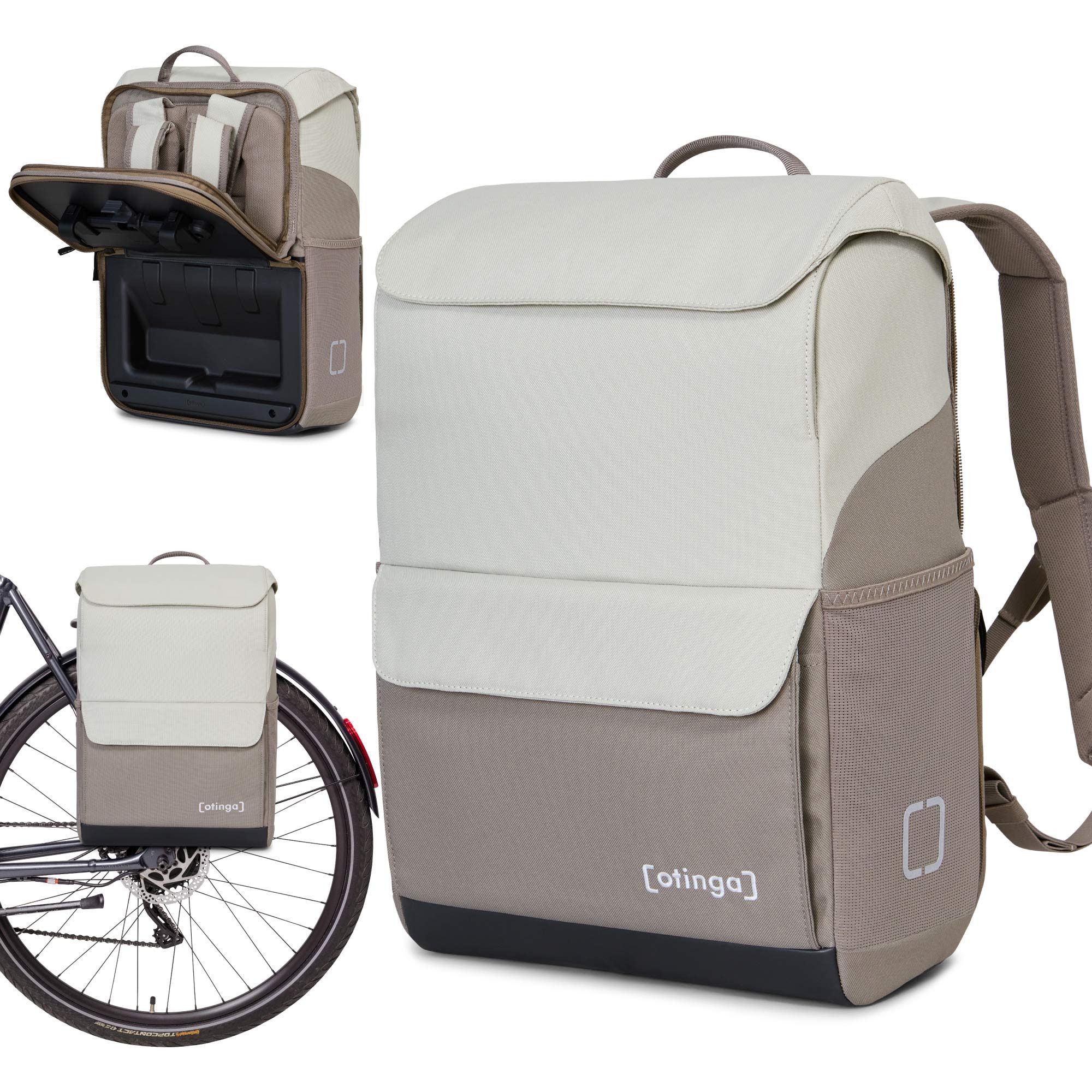 fahrradrucksack-gepaecktraeger-349xks.jpg otinga Fahrradtasche Flip Move Fahrradtasche Rucksack Wasserdicht Gepäckträger (19 Liter), 19L Gepäckträgertasche mit Rucksack, Radtasche, in 7 Sekunden umgebaut – Bild 1