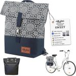 millybo SWEET Fahrradtaschen für Gepäckträger Damen & Herren, Fahrrad Tasche Hinten 3 in 1 Gepäckträgertasche und Rucksack, wasserfest (800.004 Lace Navy) : Amazon.de: Sport & Freizeit