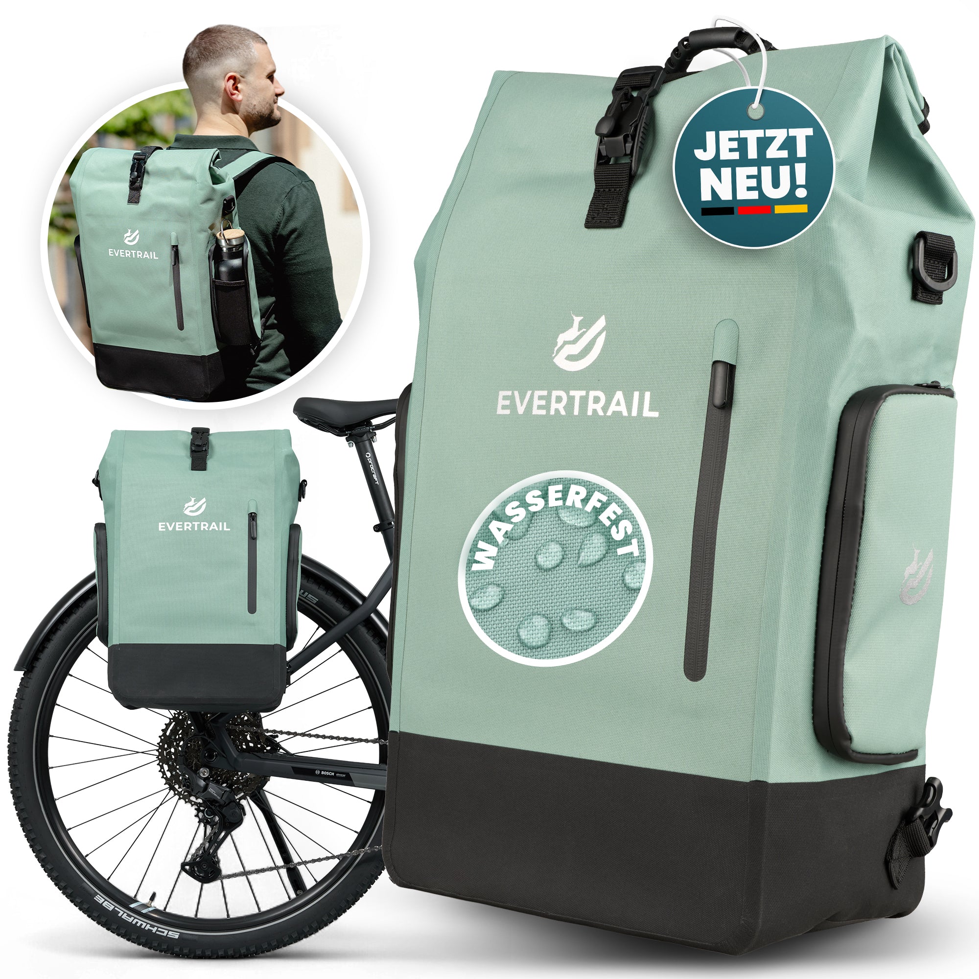 fahrradrucksack-gepaecktraeger-757sim.jpg 3in1 Fahrradtasche wasserdicht – Rucksack & Gepäckträger | Evertrail – Bild 1