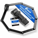 Samok® Fahrradschloss Faltschloss 120cm lang inkl. Halterung Fahrrad Stahl Schloss faltbar mit Schlüssel HOHE SICHERHEIT LEVEL 10 Radschloss ...