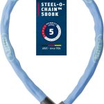 ABUS Kettenschloss Steel O Chain 5805K, 75 cm, Blau | Fahrradschloss mit 5 mm Vierkantkette, Textilschlauch zum Lackschutz, Spezialstahl : Amazon.de: Sport & Freizeit