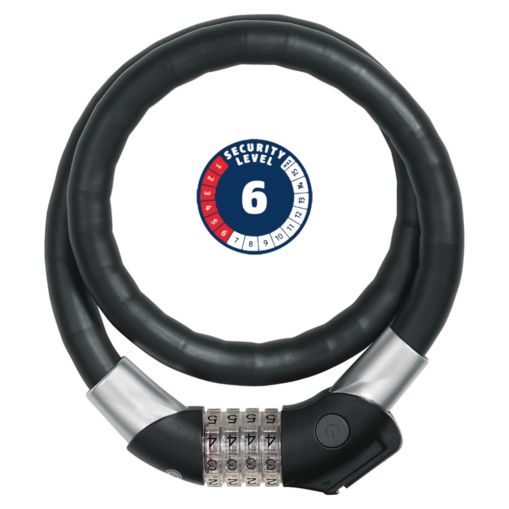 fahrradschloss-von-abus-636axa-1.jpg ABUS Kabelschloss Steel O Flex Raydo Pro 1460/85 Fahrradschloss schwarz inkl. TexKF Halter<br /><br /> – Bild 1