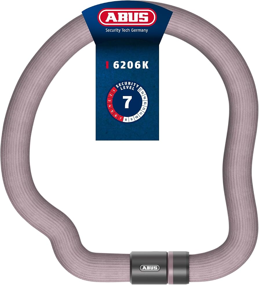 fahrradschloss-von-abus-722pxr-1.jpg ABUS Kettenschloss Goose Lock – biegsames, klapperfreies Fahrradschloss aus gehärtetem Stahl – 6 mm stark – 110 cm lang – mit Schlüssel – Altrosa : Amazon.de: Sport & Freizeit – Bild 1