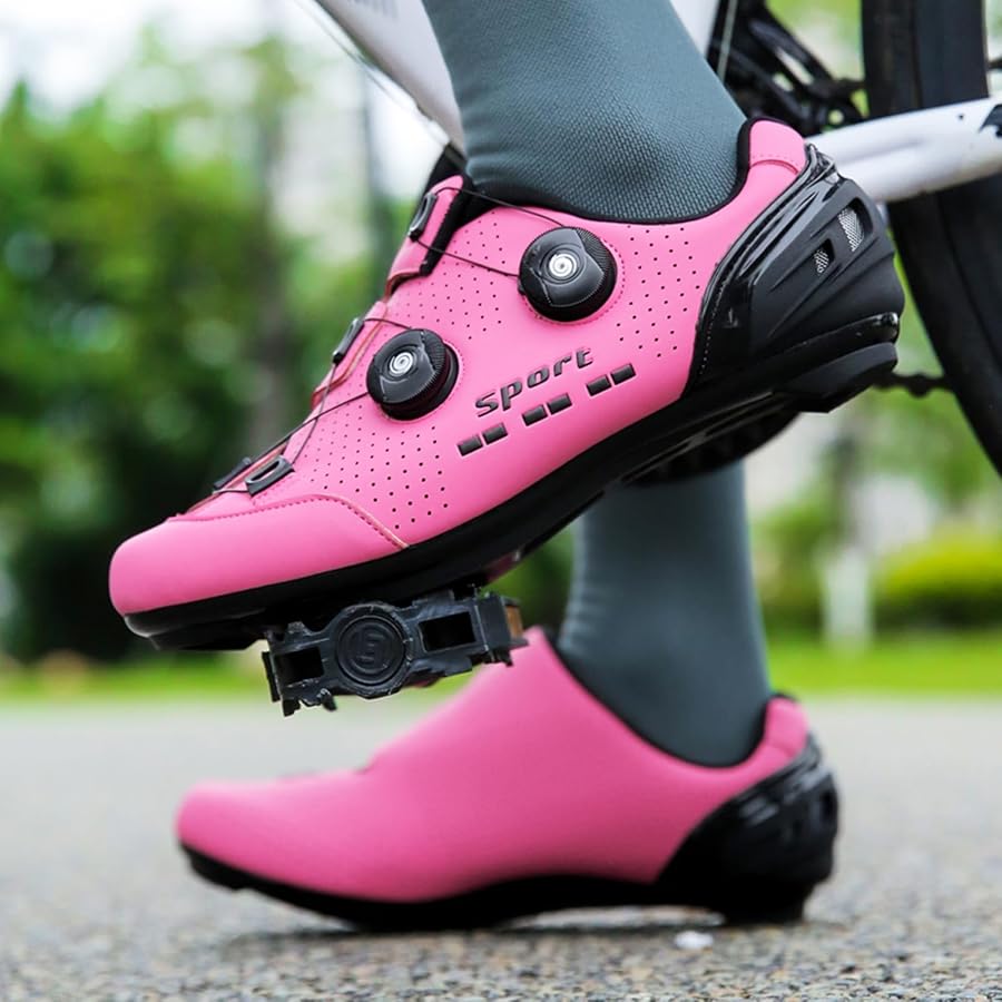 fahrradschuhe-damen-110zvl-1.jpg SDEQA Fahrradschuhe Damen MTB Radschuhe Kompatibel Mit Peloton Look SPD SPD SL Delta Rennradschuhe,Pink a,36 EU : Amazon.de: Fashion – Bild 1