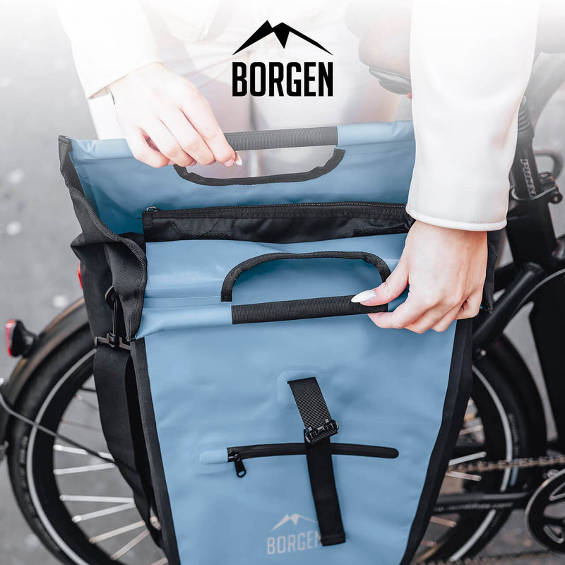 fahrradtasche-gepaecktraeger-497qfh.jpg Fahrrad Gepäckträgertaschen – Fahrradtaschen Gepäckträger E Bike | Mit Kühltasche | Blau – Bild 1