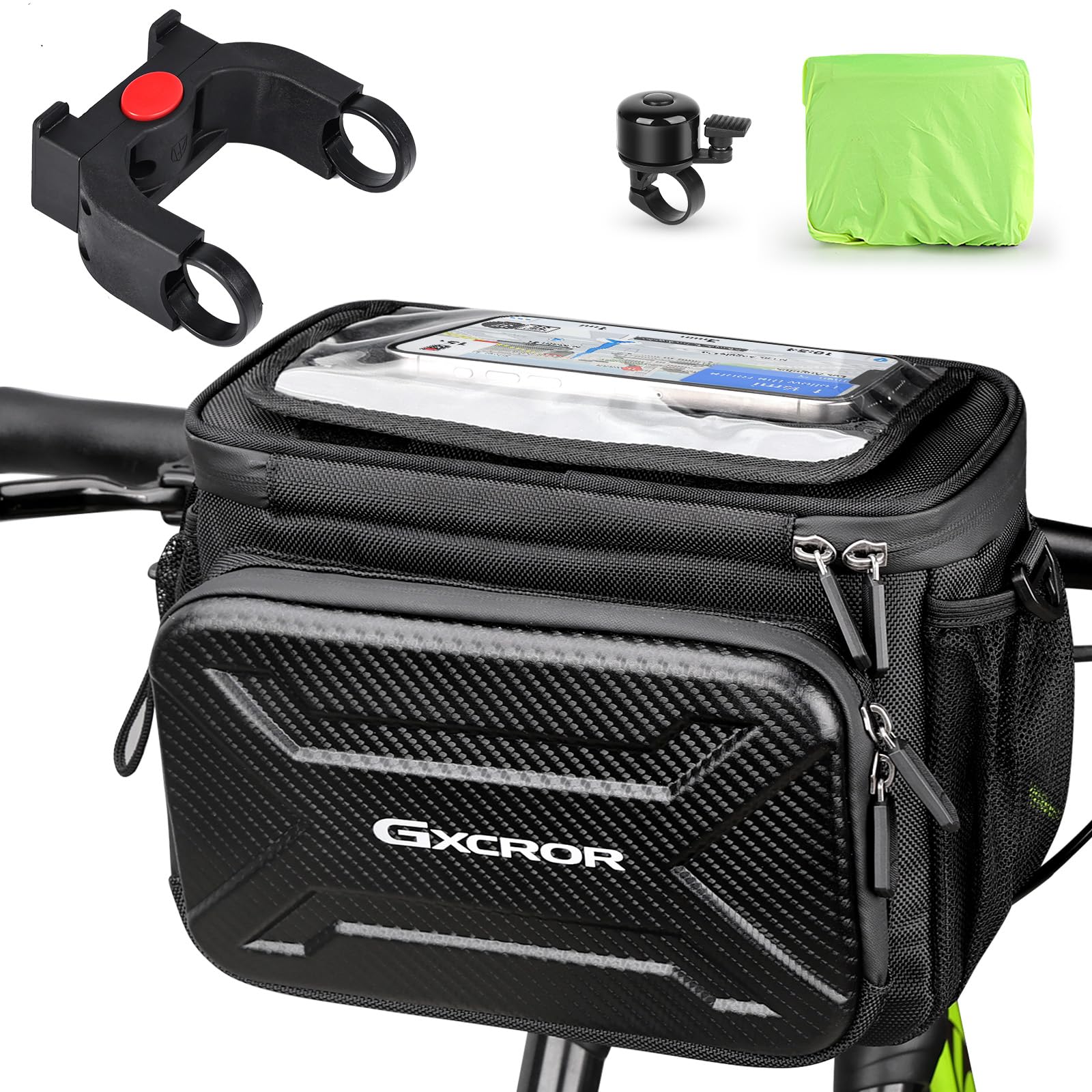 fahrradtasche-lenker-040gtf-1.jpg GXCROR Fahrradtasche,6L,Lenkertasche Fahrrad,Fahrradtasche Lenker,Wasserdicht,Mit Lenkeradapter,Fahrradtaschen,Fahrrad Tasche Fahrradkorb Vorne Ebike ... – Bild 1