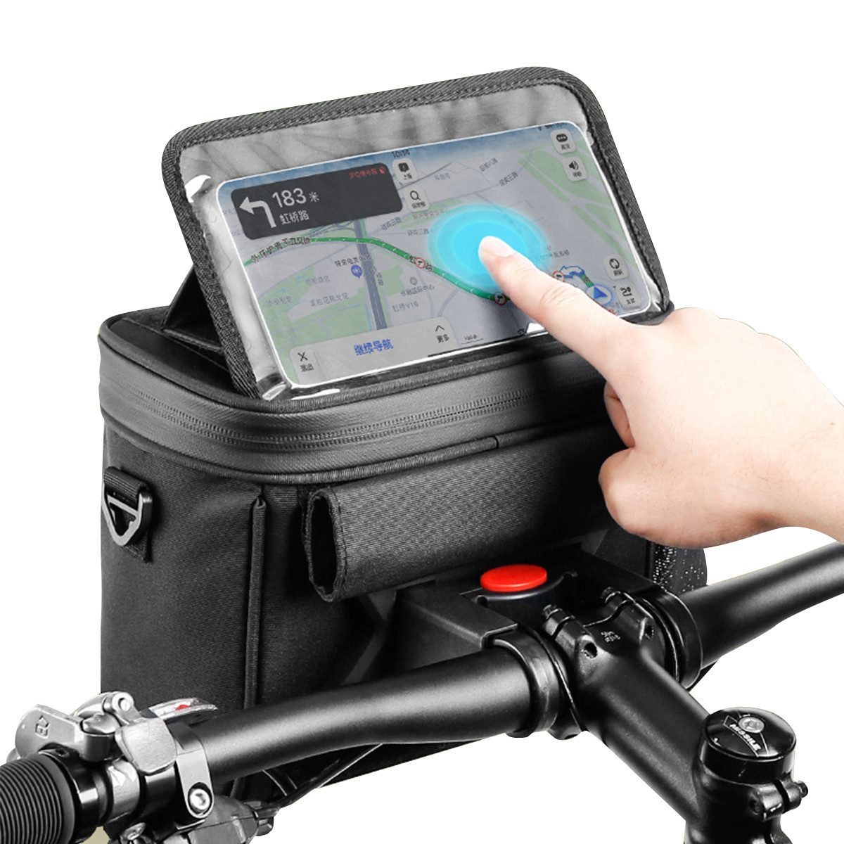fahrradtasche-lenker-226lxv-1.jpg PFCTART Fahrradtasche 4,5 L Fahrrad Lenkertasche, fahrradtasche lenker, fahrradtasche (Set, 1 tlg., Geeignet für die Montage an 7/8 Zoll, 1 Zoll und ... – Bild 1