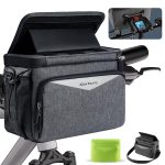 JOLY FANG Lenkertasche Fahrrad mit Lenkeradapter, 5,2L Wasserdichte Fahrradtasche Lenker mit Handyhalterung Touchscreen, Abnehmbarer Schultergurt ...
