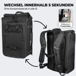 Fahrradtasche mit Rucksack Funktion – Wasserdichte 3 in 1 Lösungen