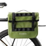 ROCKBROS Wasserdicht Fahrrad Gepäckträgertasche mit Schultergurt hinten 15L Grün