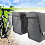 Fahrrad Tasche Gepäckträger, doppelte Gepäckträgertasche Fahrradtasche 2x 23 Liter, Abstand justierbar 15 25cm, wasserfest, stabiles case
