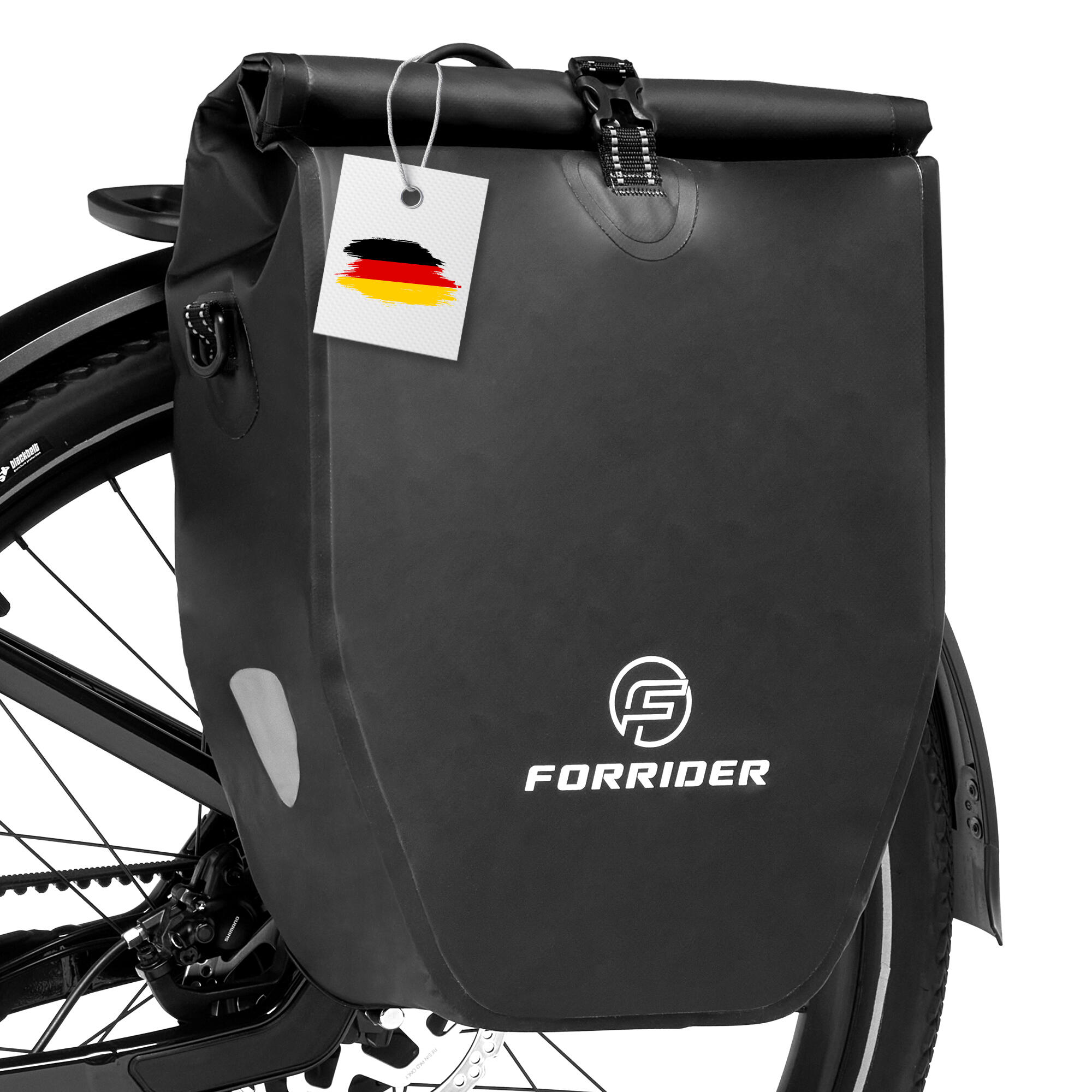 fahrradtaschen-wasserdicht-760plb-1.jpg Fahrradtasche Pro 25L Wasserdichte Gepäckträgertasche mit Schultergurt | Decathlon – Bild 1