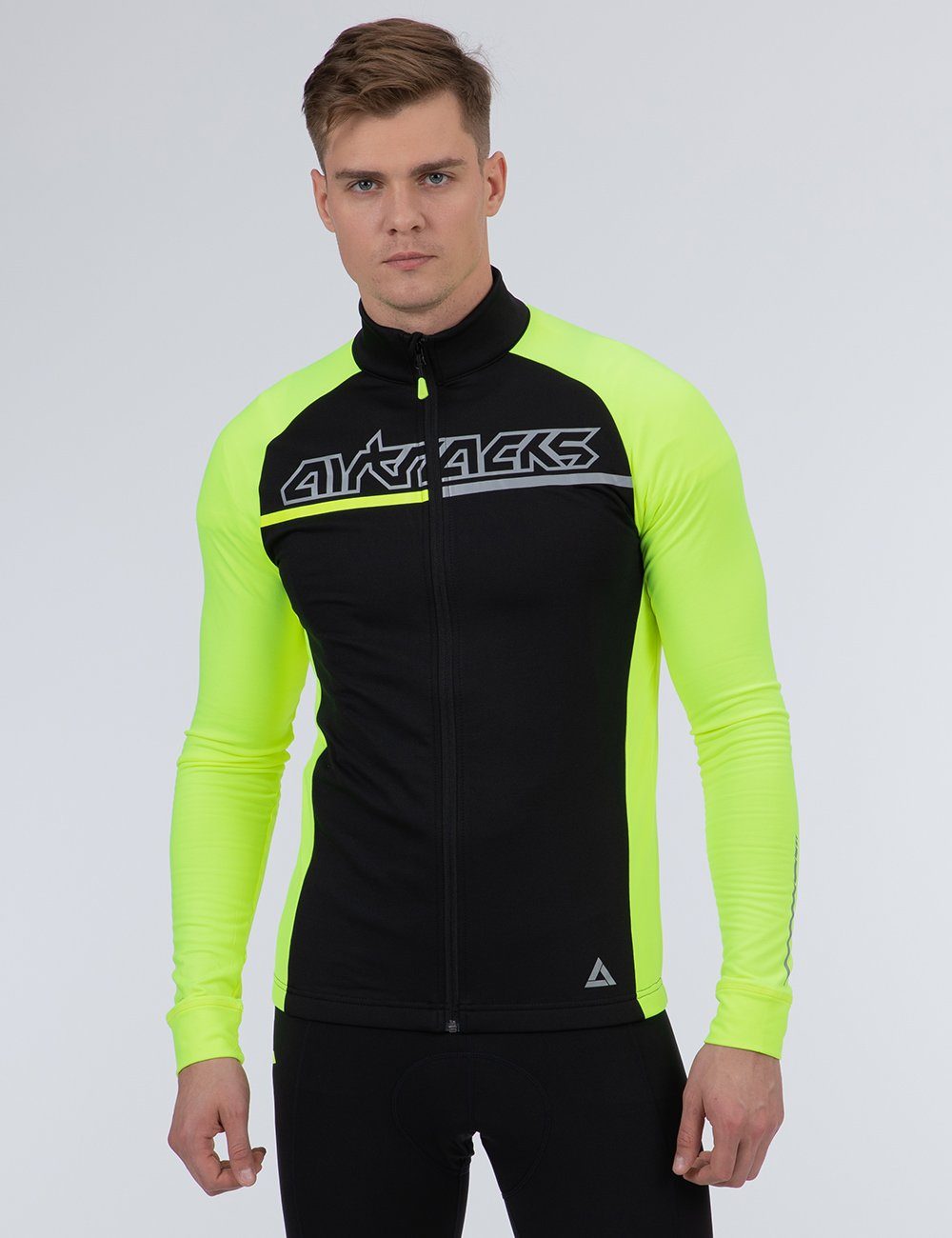 fahrradtrikot-397vai-1.jpg Airtracks Radtrikot Herren Thermo Fahrradtrikot Langarm Pro Team Radtrikot mit Winter Fleece für Herbst Winter » S M L XL XXL XXXL « – Bild 1