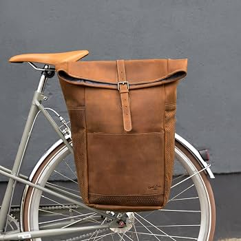 gepaecktraeger-fahrradtasche-930vee.jpg Gusti Gepäckträgertasche Leder Miquel I. für Gepäckträger Fahrradtasche Hinterradtasche Fahrrad Tasche Umhängetasche 16L Damen Herren Braun Leder : ... – Bild 1