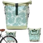 Fahrradtasche Gepäckträger aus Plane Wasserdicht Gepäcktasche für Frauen Velotasche Bike Panniers Fahrrad Zubehör Design Monstera Etsy.de