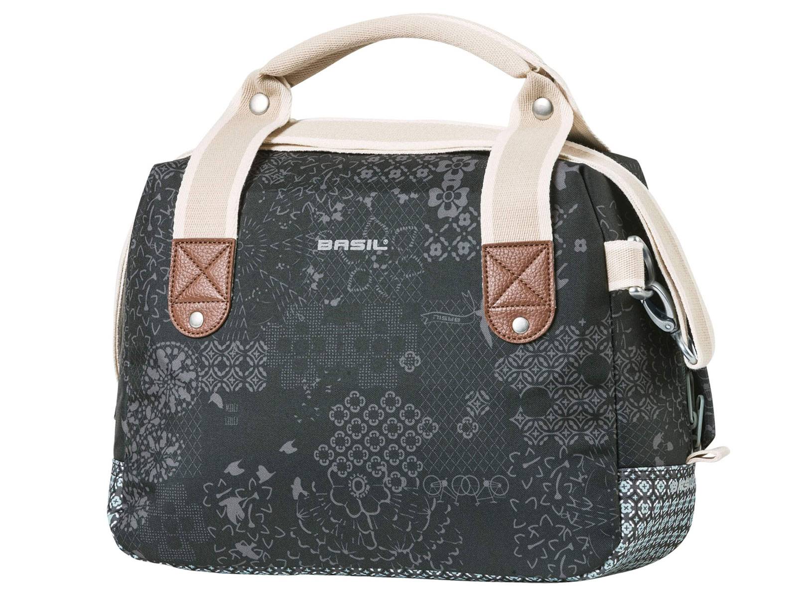 klickfix-lenkertasche-695hpz-1.jpg Basil Lenkertasche Boheme (BasEasy+Klickfix) charcoal Fietscomfort – Bild 1