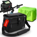 Borgen Lenkertasche mit Handyhalterung KLICKfix, schwarz, 6 L | Wasserabweisende und geräumige Fahrrad Lenkertasche mit Handyhalterung ideal für E Bike, MTB, Rennrad und Citybike. : Amazon.de: Sport & Freizeit