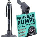 AARON AIR Fahrrad Standpumpe mit Manometer für alle Ventile, Hochdruck Fahrradpumpe Rennrad, Luftpumpe, Pumpe mit Ball Aufsatz, schwarz : Amazon.de: Sport & Freizeit