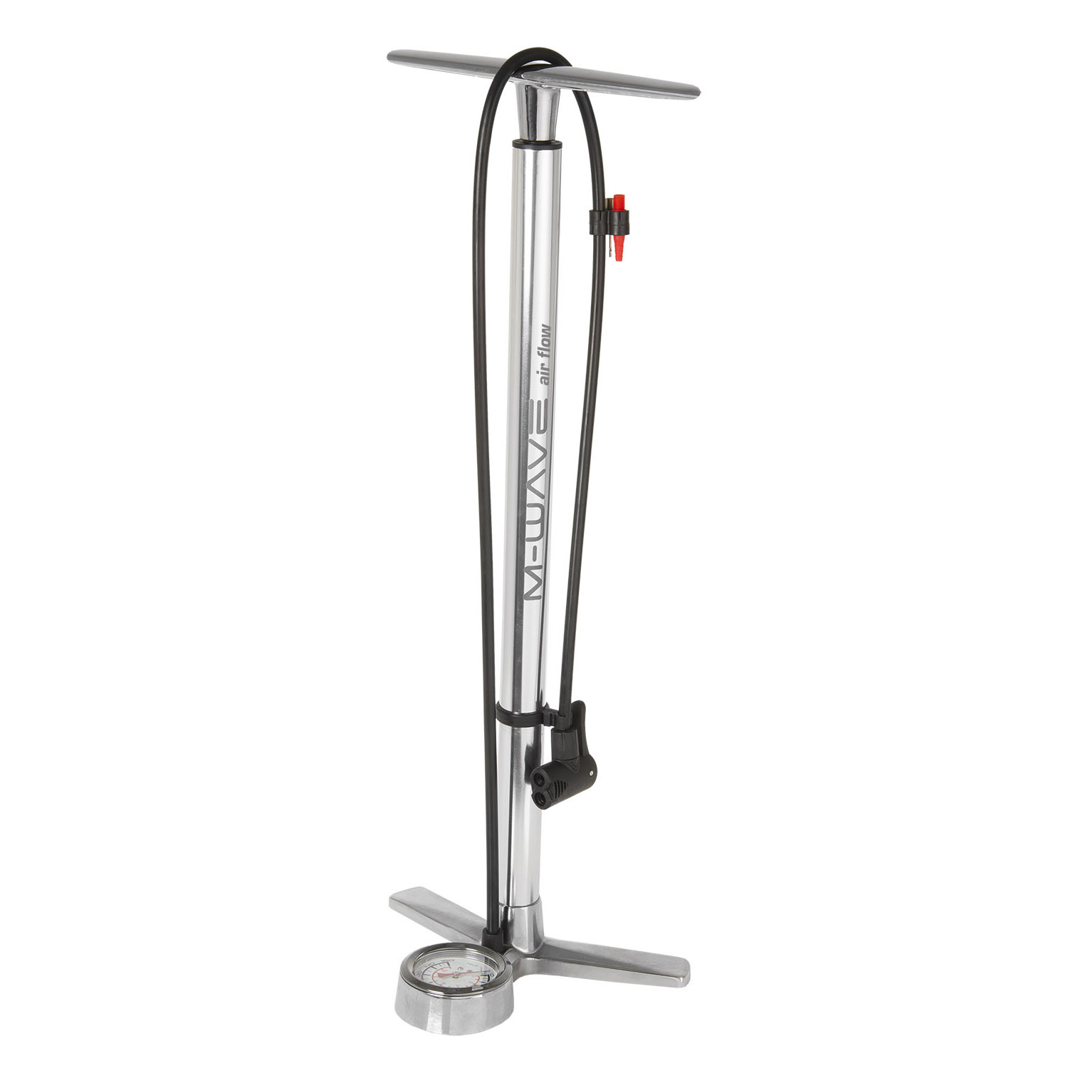 luftpumpe-fahrrad-990clz-1.jpg M Wave Air Flow Standpumpe Fahrradpumpe Ballpumpe Universal Fahrrad Pumpe Luftpumpe | pentagonsports.de – Bild 1