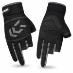 1 Paar Atmungsaktiv Anti Rutsch Radhandschuhe Sports Handschuhe Herren Drei Finger Angelhandschuhe Stoßabsorbierende Handschuhe mit Klettverschluss ...