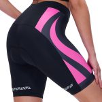 Sportneer Radlerhose Damen Gepolstert Schnelltrockende Fahrradhose Kurz Elastische Radhose Mit Sitzpolster 4D Radsportshorts Kurze Sporthose Mit ...