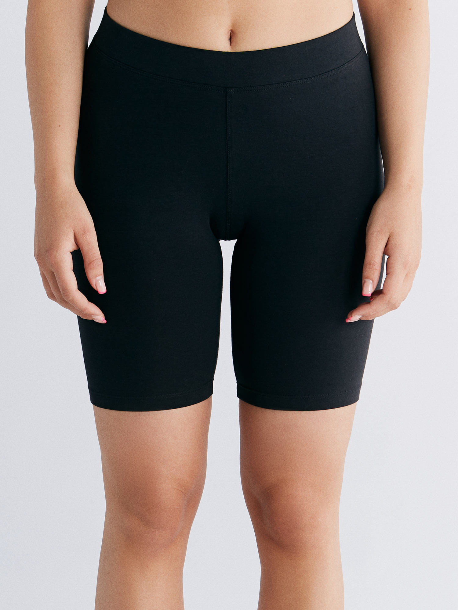 radlerhose-damen-269zsc-1.jpg Kurze Leggings aus Bio Baumwolle schwarz – Bild 1