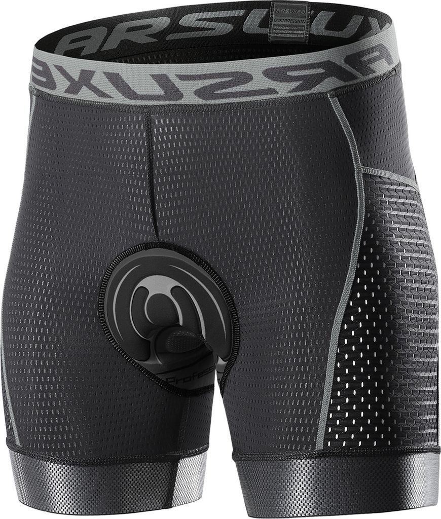 radlerhose-herren-859roo-1.jpg Lixada Radlerhose Herren mit Sitzpolster 5D Gepolsterte Fahrradhose kurz Atmungsaktive – Bild 1