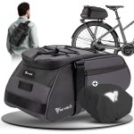 MIVELO Fahrradtasche Gepäckträgertasche mit Schulter Rückenriemen