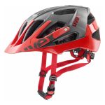 uvex quatro Fahrradhelm grey red