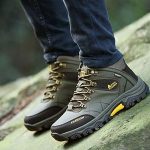 Herren Wanderstiefel Schuhe Trekking Schuhe rutschfeste Laufen Sneaker Schuhe High Top Stiefel wasserdichte Schuhe Größe 39, Army Grün, 38 2/3 EU : ...